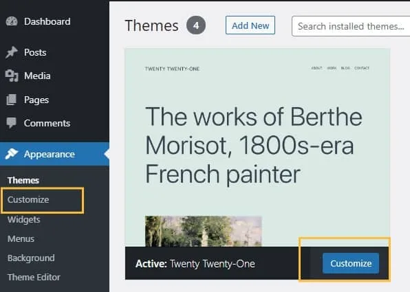 Add logo and favicon to your site step 1