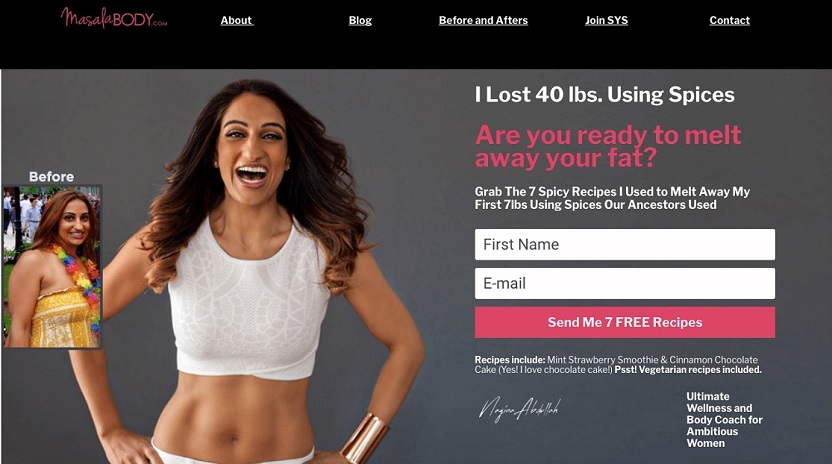 Masala Body Landing Page